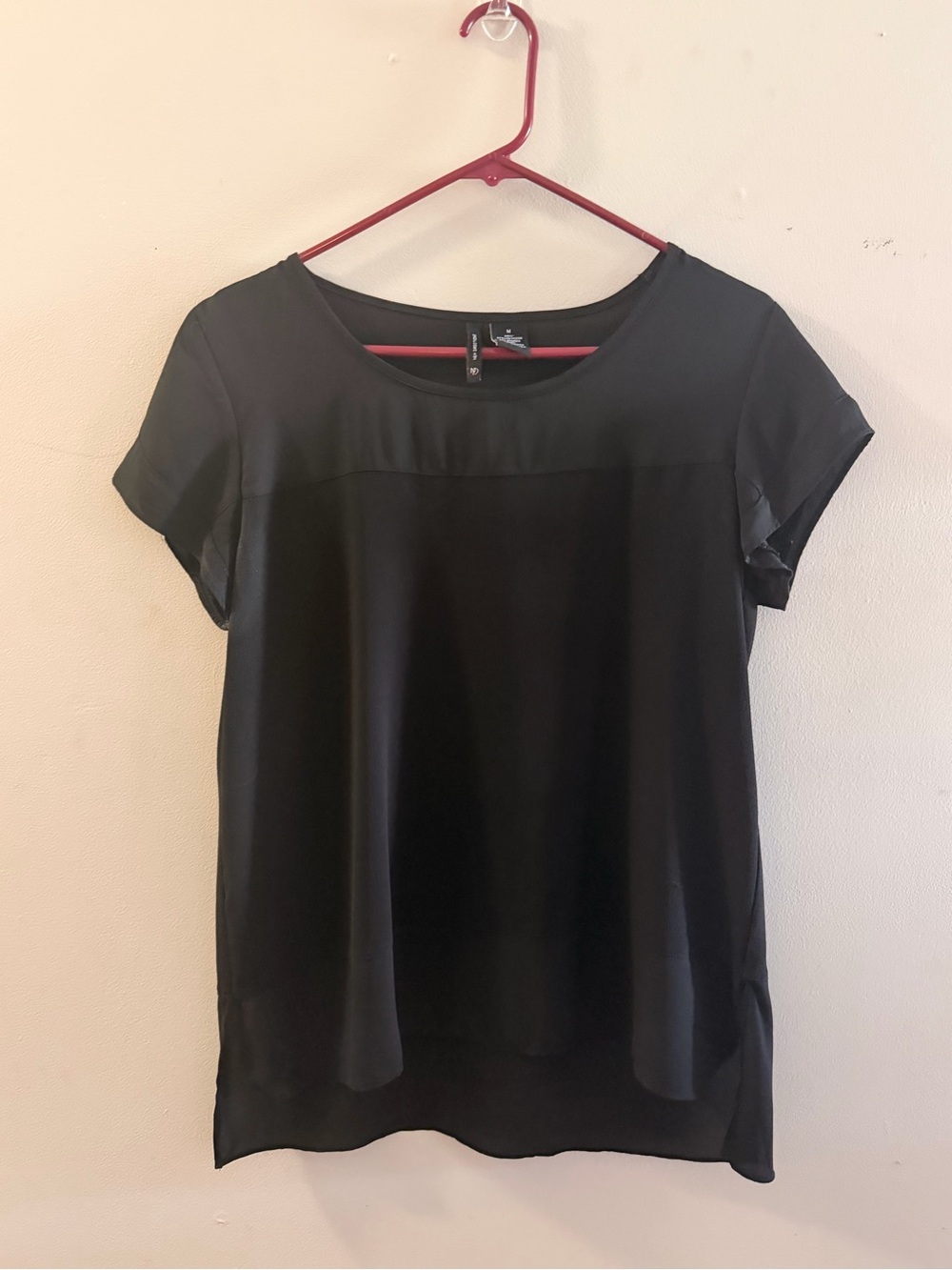 new directions Black Short-Sleeve Blouse